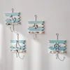 Mediterranean Style Hooks Decorative Wall Hook Nautical Coat Hanger Ocean Decor Key Hanger Beach Wall Home Decoration Wood Decor 2