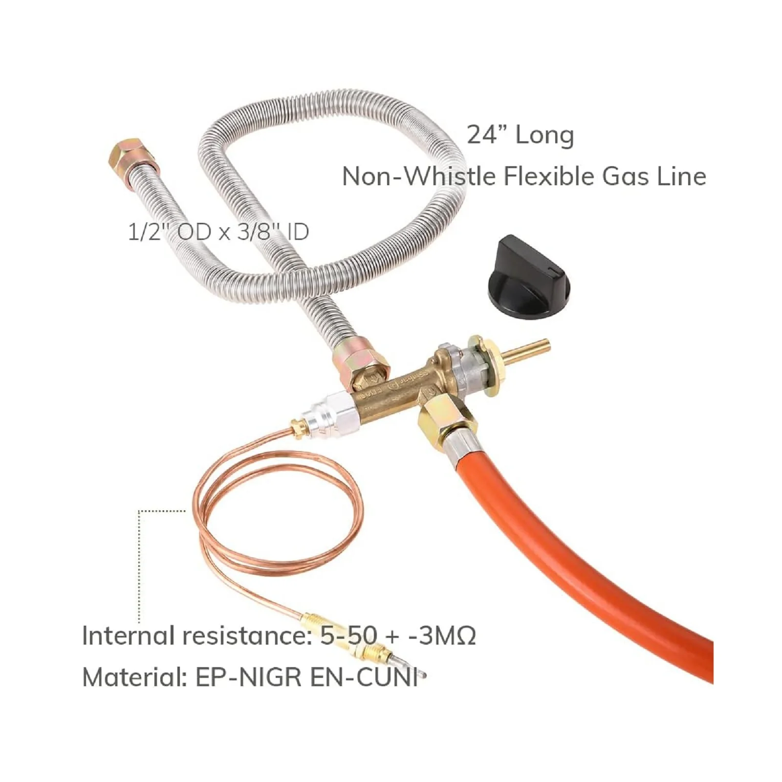 Fire Pits BBQ Patio Propane Butane LPG Gas Hose 27mm Clip on 37Mbar 1.5Kgh Regulator 3/8\