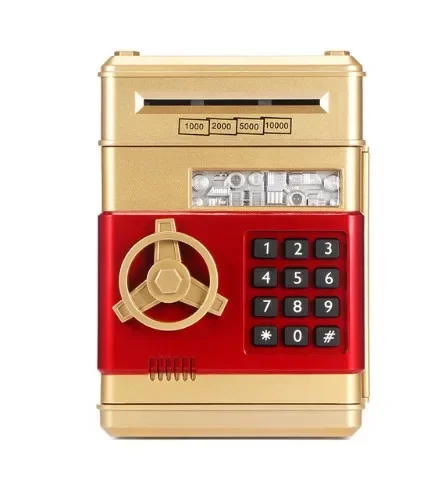 Creative Automatic Money Box Password Safe Deposit Box ATM Machine Children's Toy Savings Bank of China Origin