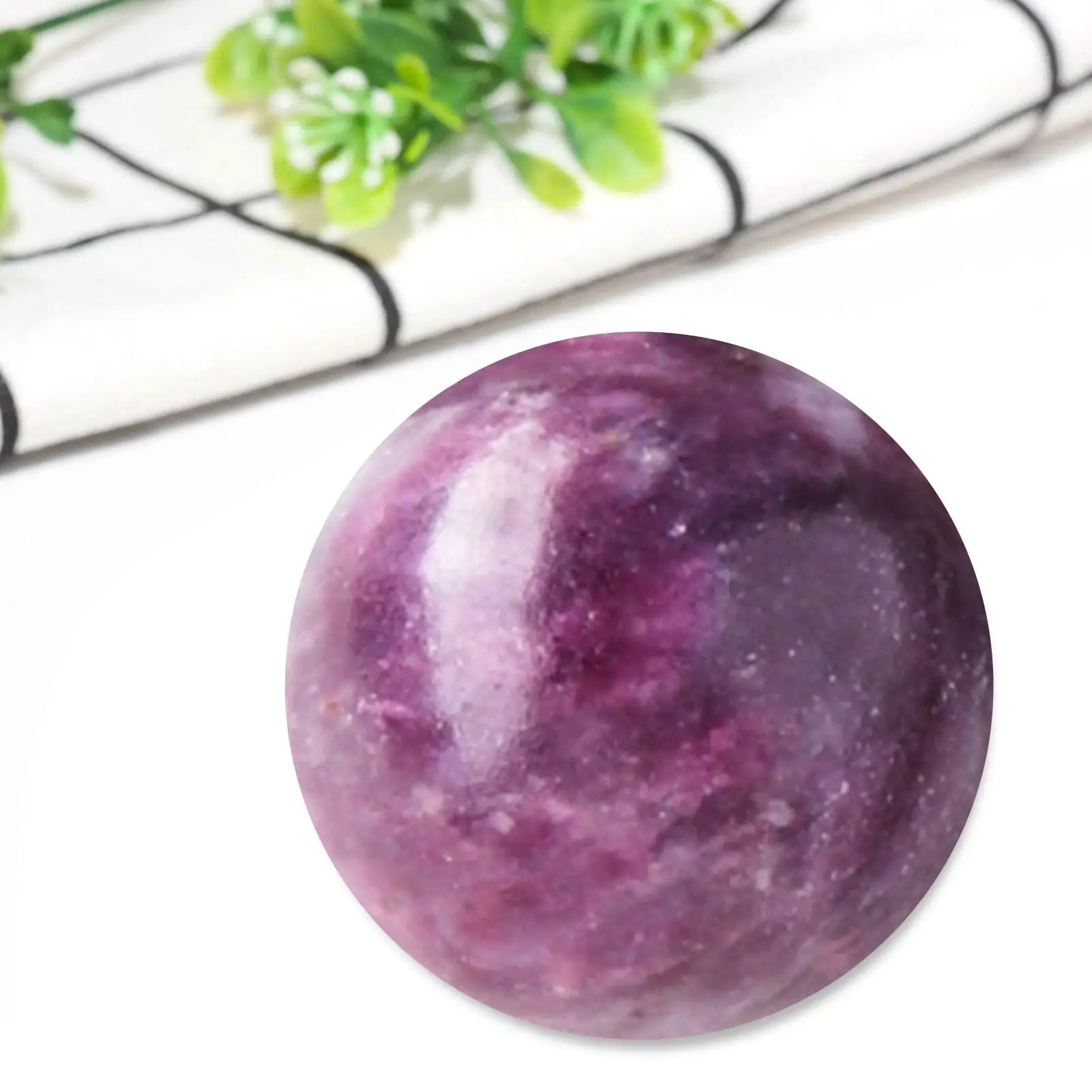 Sfera Di Cristallo Di Tormalina Di Prugna 3Cm Cristallo Di Pietra Preziosa Naturale Per La Decorazione Dell'Ufficio Domestico Pietra Naturale Decorazi