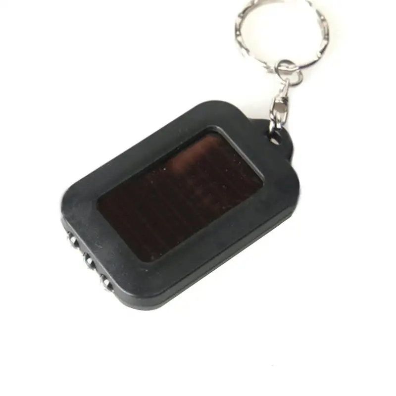 Portable Mini Night Light 3LED Solar Charging Flashlight With Key Ring Rectangular Night Light 5v usb 21key mini led controller dream full color rf remote for 3pin 5050 rgb ws2812 ws2811 sk6812 pixels strip light ring panel