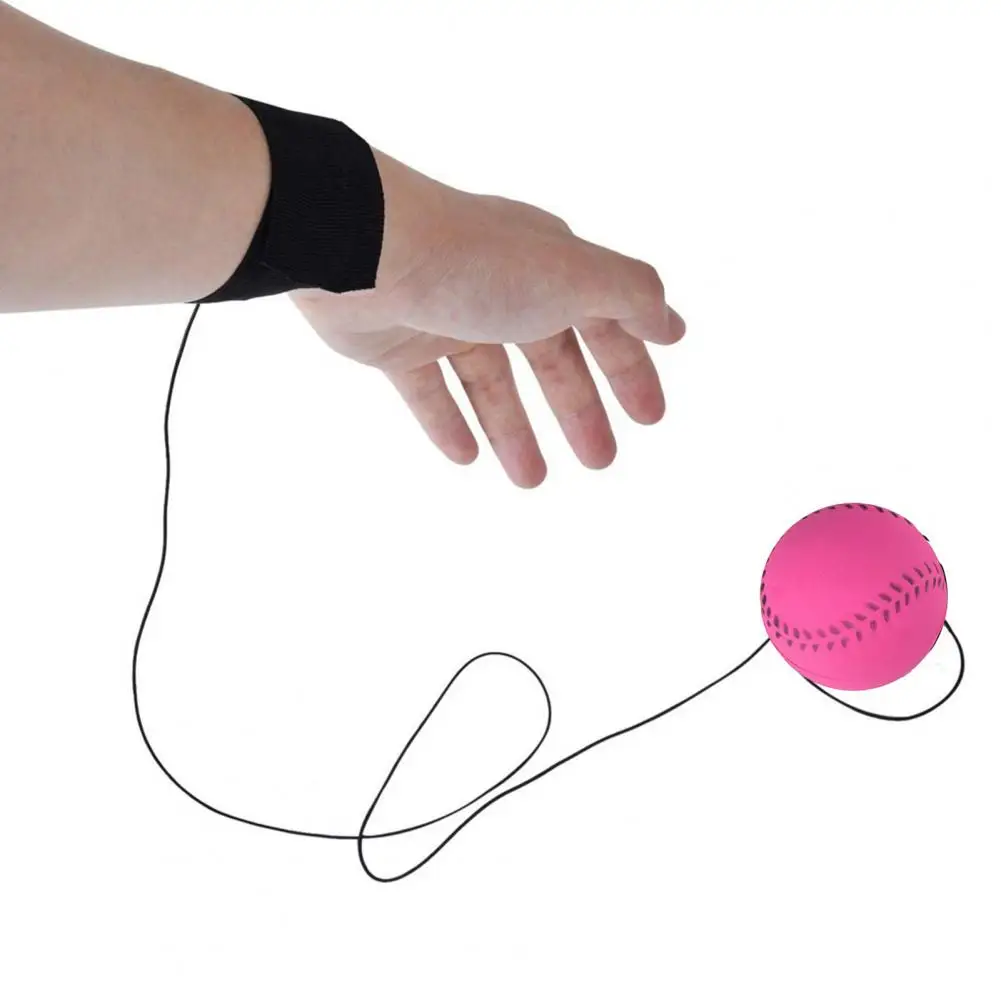 Wrist Return Ball High Elasticity Bouncy Wrist Ball Basketball Football Baseball Tennis Shape Sport Sports Bouncy Balls