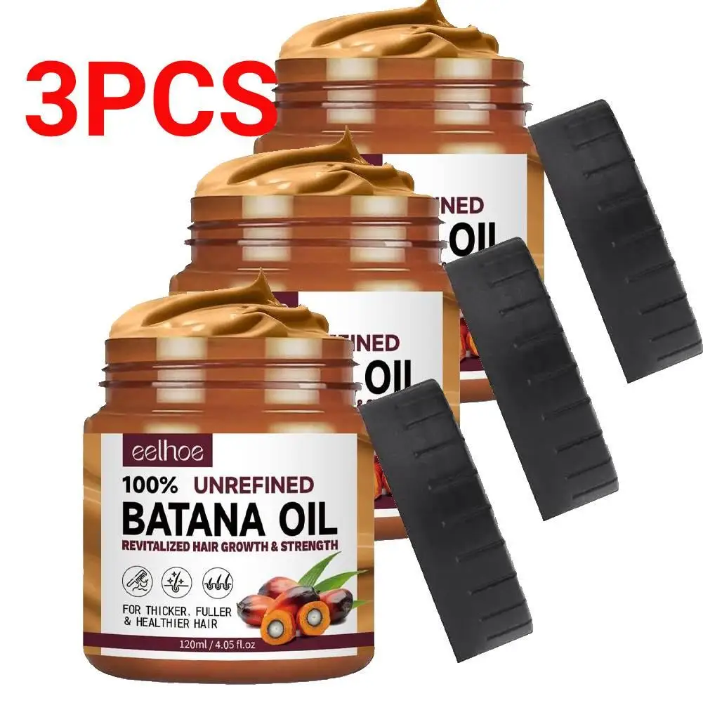 Hair Mask 3PCS EELHOE Batana Oil Hair Conditioner Oil Hair Treatment Mask Moisturize And Repair Root For Healthier Thicker