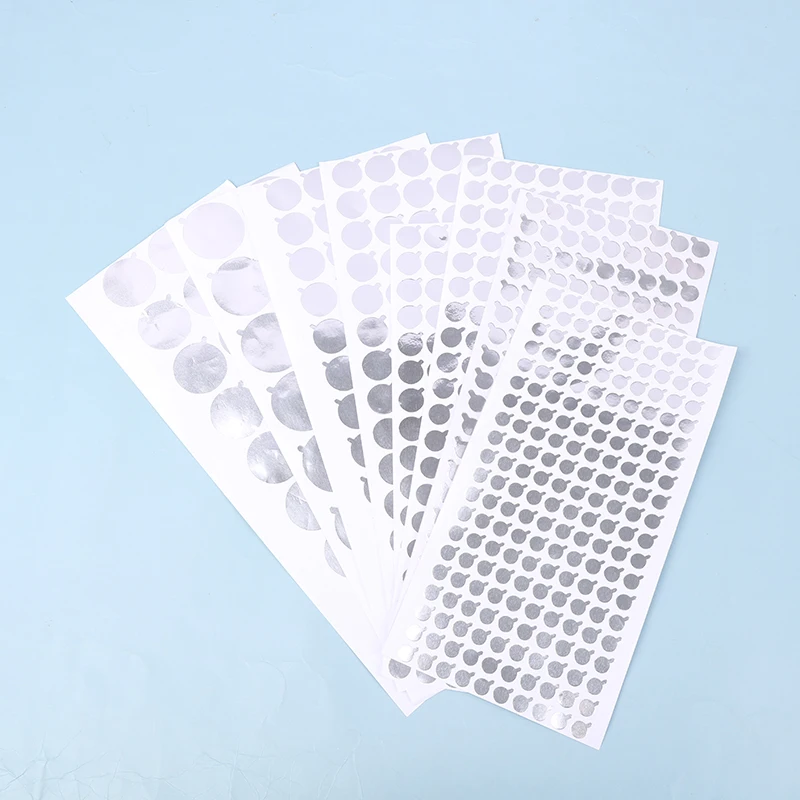 2Sheets Aluminium Foil Sealing Stickers with Handle for Cosmetics Bottle Chemical Tube Toothpaste Hose Mouth Seals Multiple Size