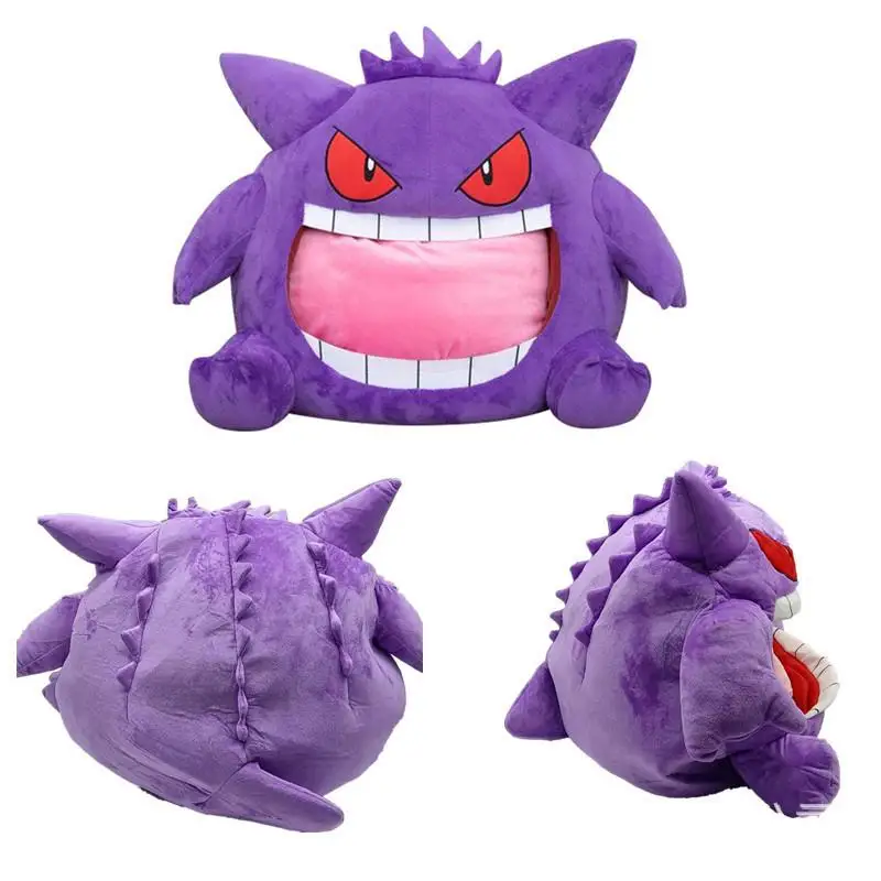 Genuine Pokemon Doll Anime Gengar Copricapo Cuscino Per Dormire Coperta Per Dormire Coperta Per Pisolino Riempire Peluche Regalo Di Natale Di Hallowee