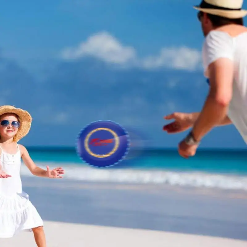 LED Light Up Flying Disc Outdoor Kids Toys For Backyard Ultra-soft Edge Spinner Toy Colorful Lighting Parent-Child Sports Toy