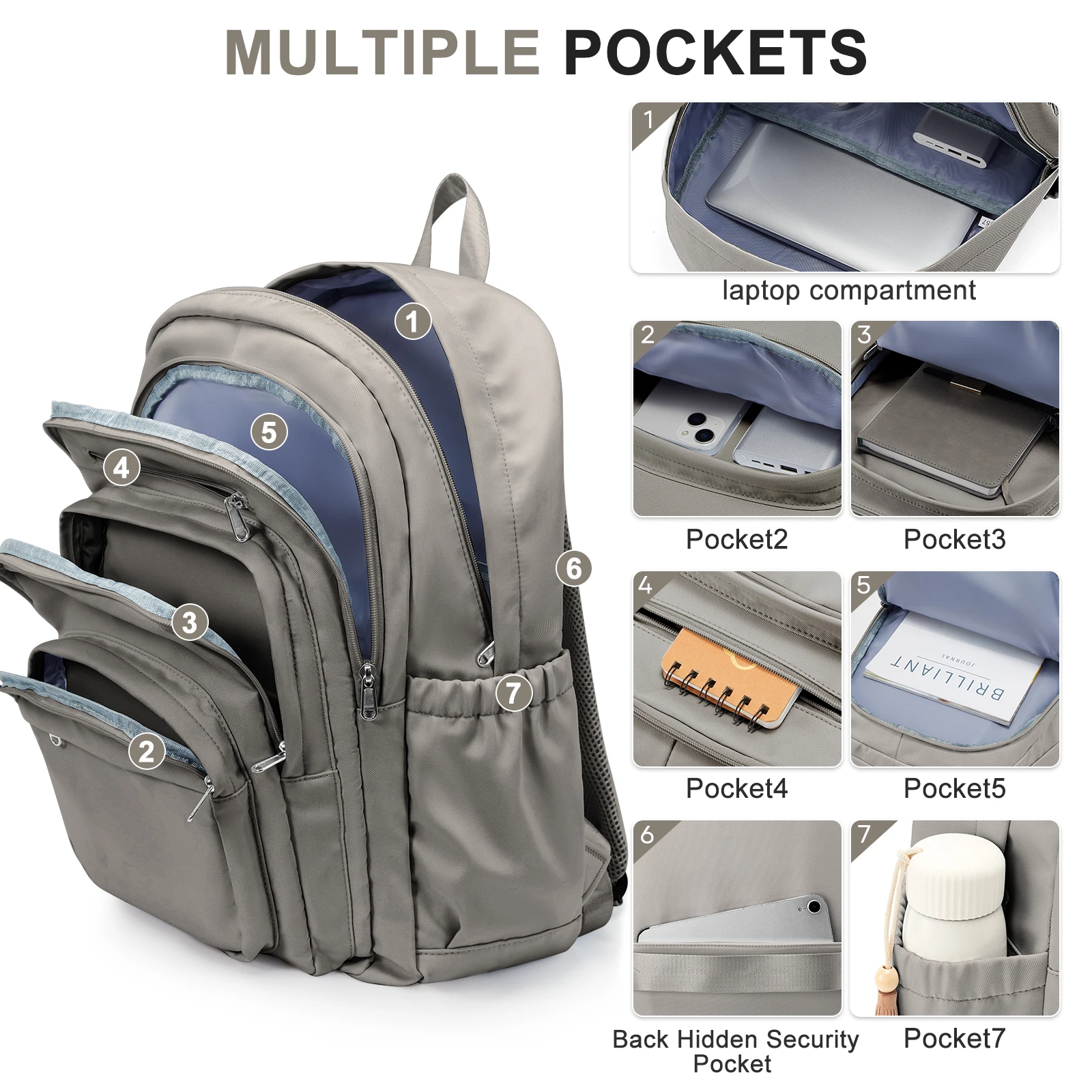 College Backpack For Women Men Lightweight High School Bag School Backpack With Lots Of Pockets Cute Bookbag For Teen Boys Girls 4