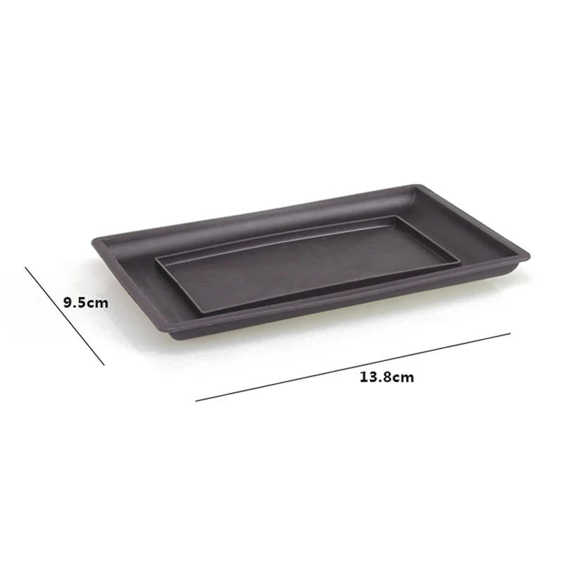 1PC Plastic Flower Pot Balcony Square Flower Pot Flower Bonsai Bowl Nursery Pot Flower Pot Imitation Rectangle Nursery Basin 