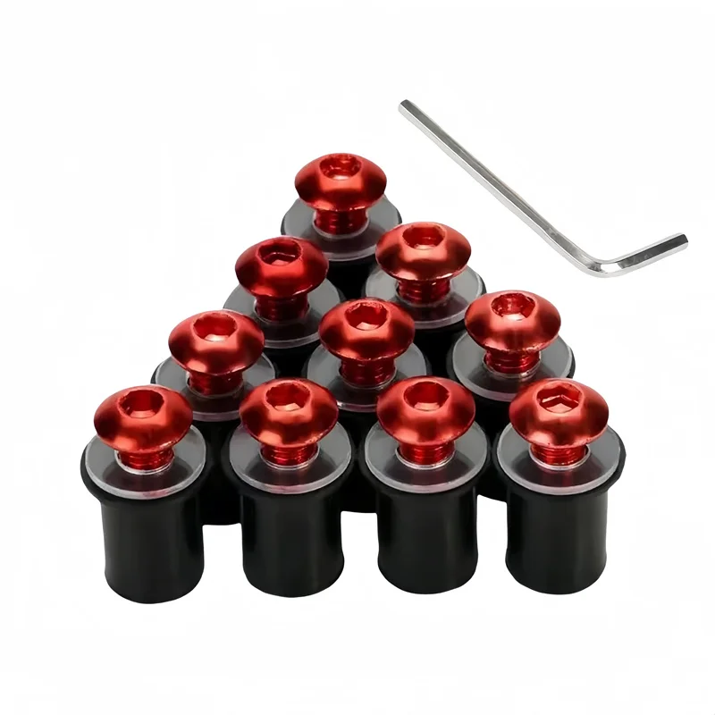 5mm 10PCS Motorcycle Windscreen Windshield Bolts Screws Nut Fastener For Suzuki GSXR 600 750 1000 K1 K2 K3 K4 K5 K6 K7 K8 K9 K11 car accessories motorcycle accessories auto fasteners motorcycle screws motorcycle fasteners