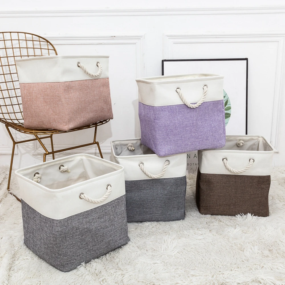 Collapsible Fabric Storage Cubes Organizer with Handles 33cm Polyster Storage Bins for Organization Durable Toy Clothing Box 2