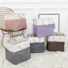 Collapsible Fabric Storage Cubes Organizer with Handles 33cm Polyster Storage Bins for Organization Durable Toy Clothing Box 2