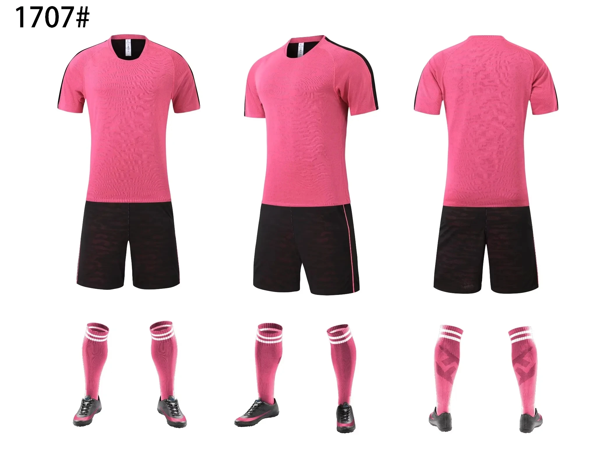 /25 Quality Double Sided blank Football Jersey Sets Men Cheap Soccer Uniforms For Teams`
