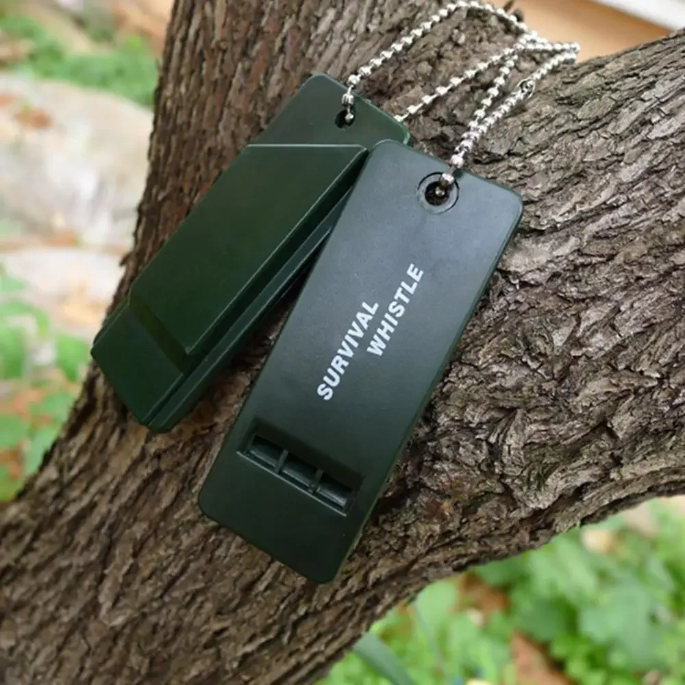 1-10PCS 3-Frequency Whistle High Decibel Survival Whistle Outdoor Hiking Camping Hunt Whistles Emergency Survival Tools
