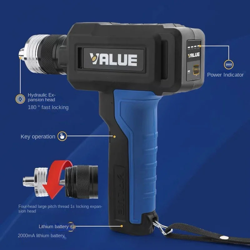 VEE-2 Fully Automatic Expander Electric Copper Tube Expander Flare Air Conditioner with Lithium Battery