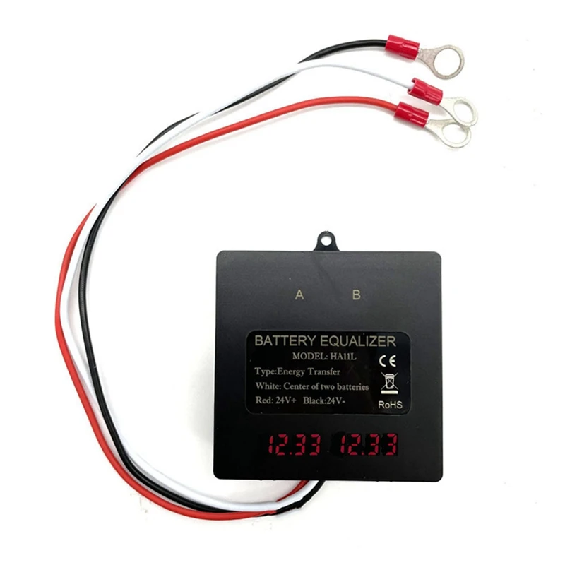Bbattery Equalizer Intelligent Battery Balancer For Lead-Acid Lithium Batteries 24V Digital 2X12V Electrical Tool