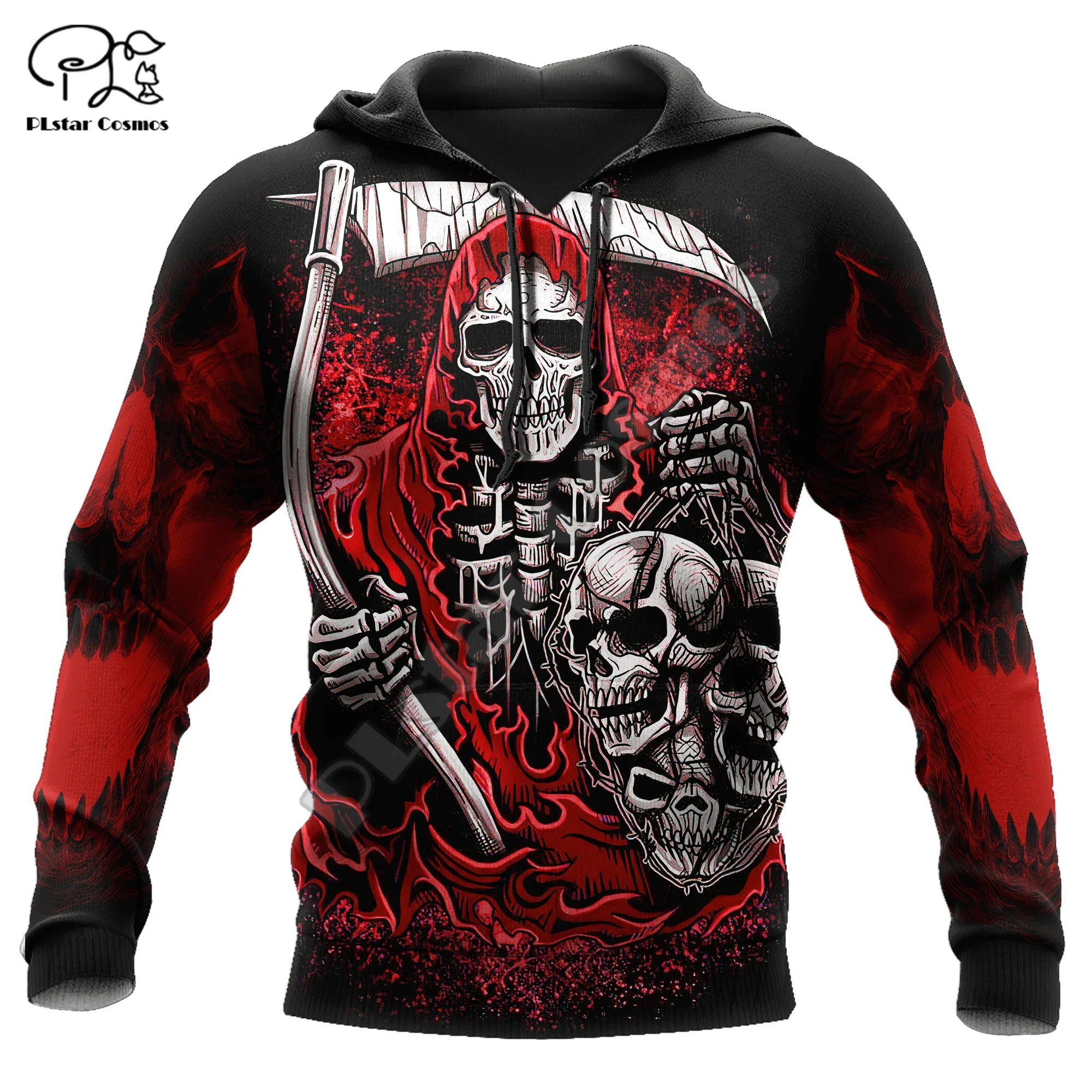 

Reaper Ghost Gothic Skull Vintage Angel Tattoo Devil Retro Tracksuit Men/Women 3DPrint Casual Funny Harajuku Jacket Hoodies X3