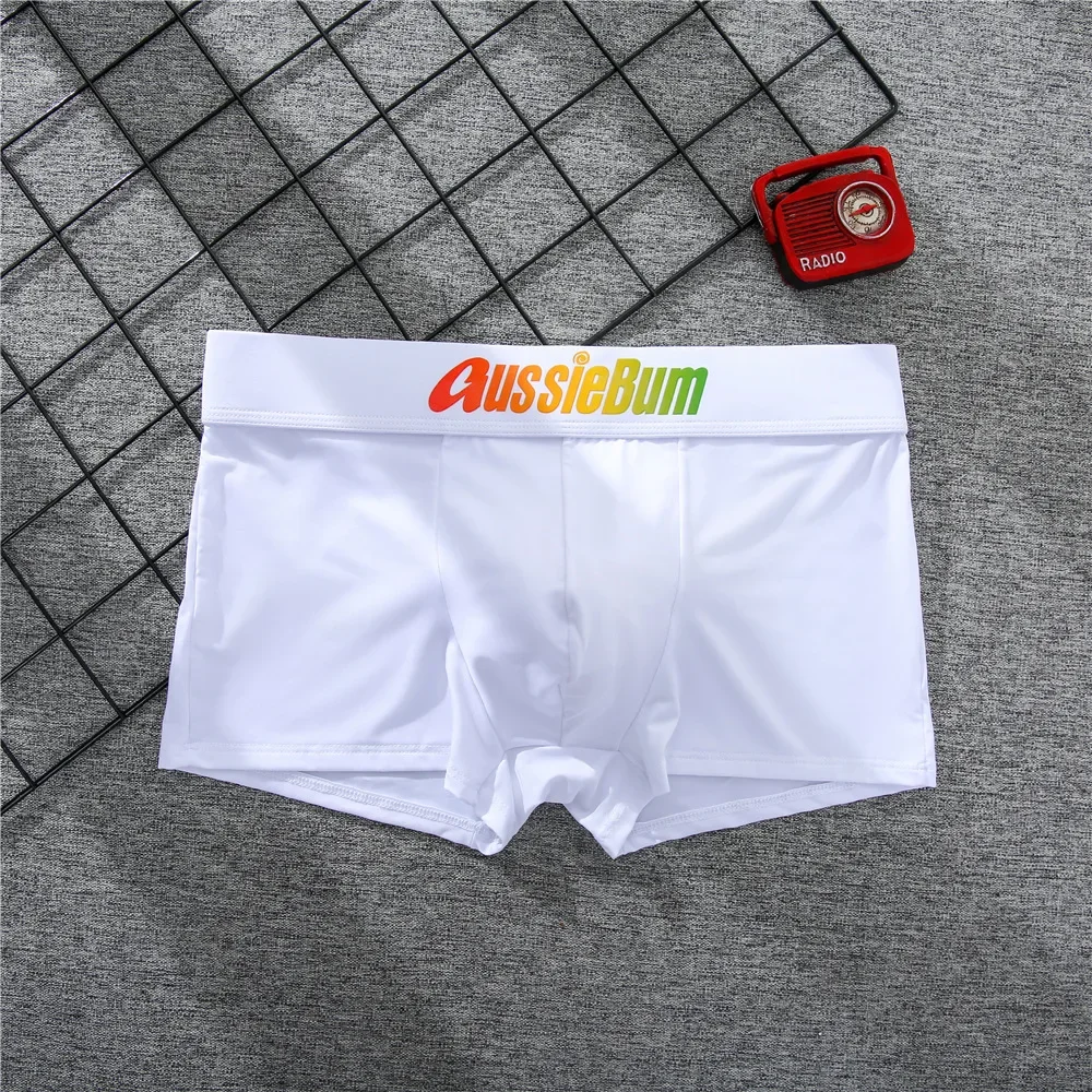 Men's boxer panties, milk silk low rise U convex bag stretch breathable comfortable youth shorts 6