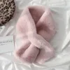 Korean Winter Faux Rabbit Fur Scarf Women Girls Scarf Soft Plush Scarves Solid Color Neck Collar Warmer Stuff Christma Gift 5