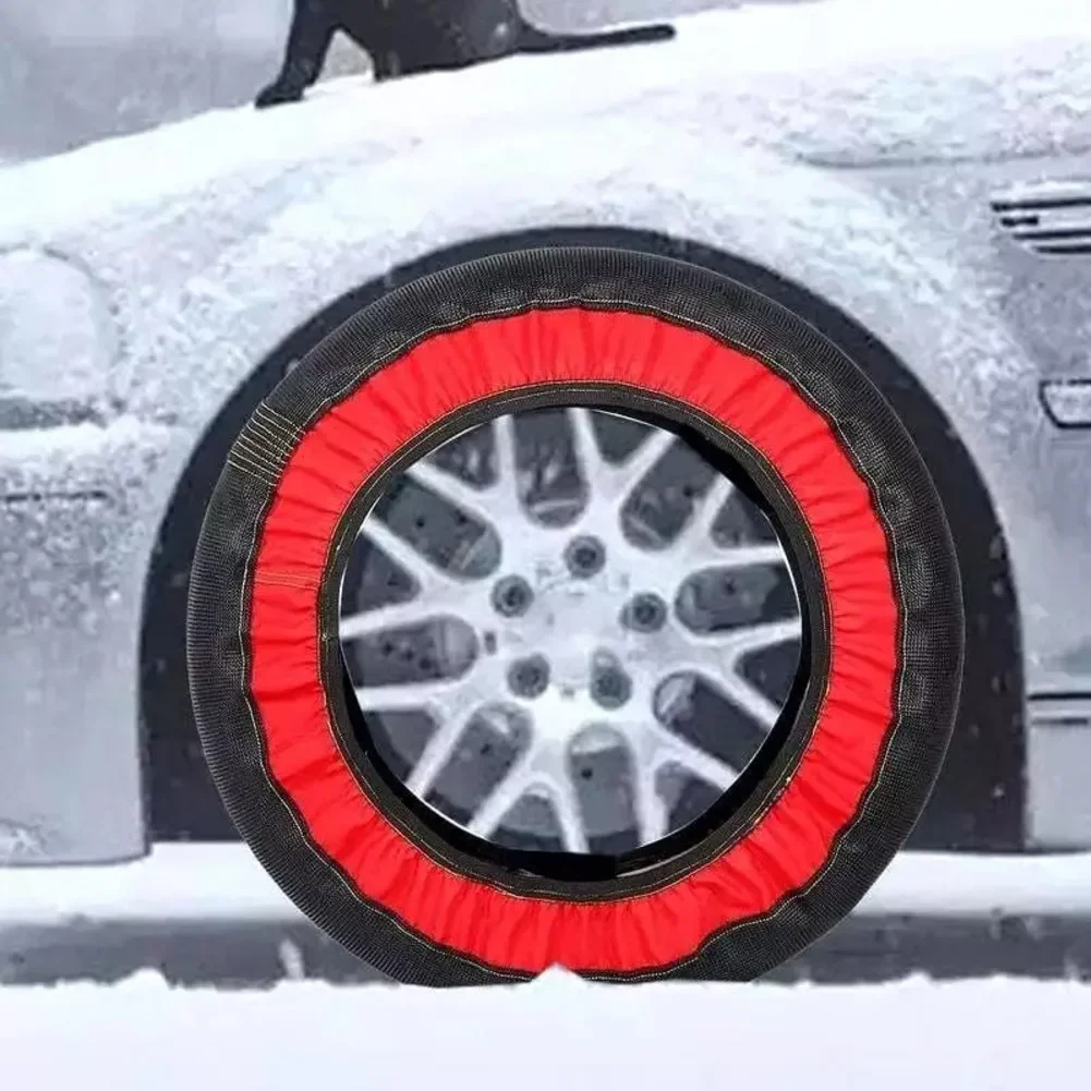Anti-skid Chains Car Wheel-Emergency Tire Chain Snow Socks Winter Car Accessories Super Fiber Nylon 2PCS