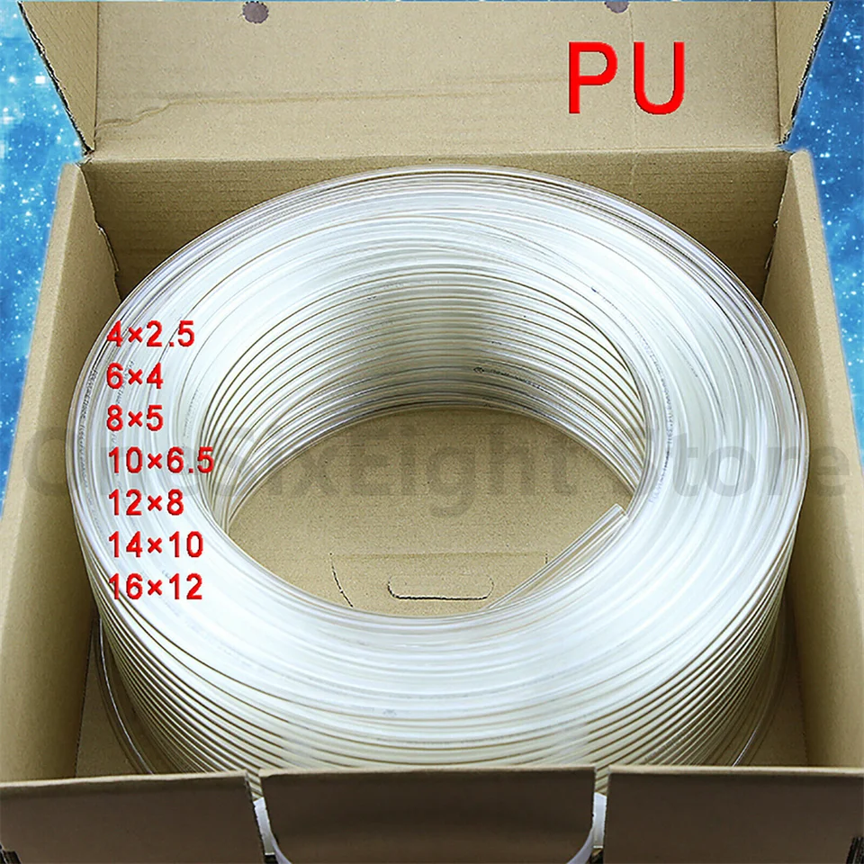 Manguera Neumática Poliuretano 20m, 8x5mm, 21 Conectores, Kit Aire Comprimido DIY