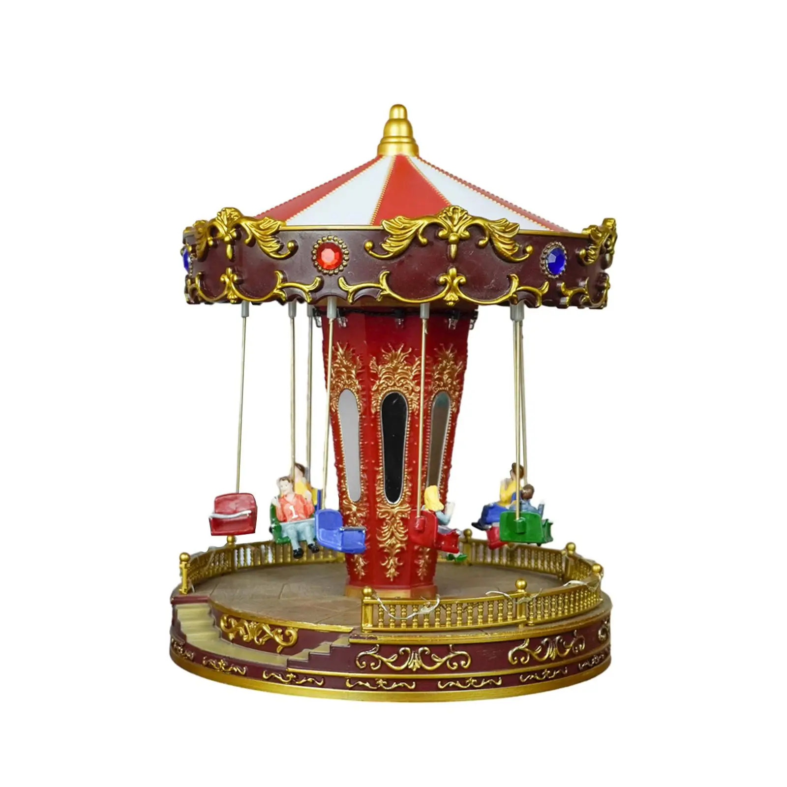 LED Christmas Carousel Decoration Music Box Animated Musical Carousel for Birthday Anniversary Valentine's Day Christmas Kids