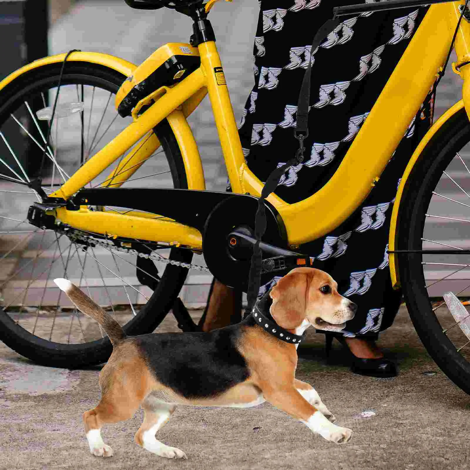Pet Harness Leash Set Dog Walker Harness Leash Pet Walking Bike Adjustable Safety Rope Bicycles Traction Cloth Pulling