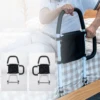 Elderly Adults Bed Rails with Dual Handles Easily Install Carbon Steel Material Sturdy 150kg Load Bearing with Storage Pocket 3