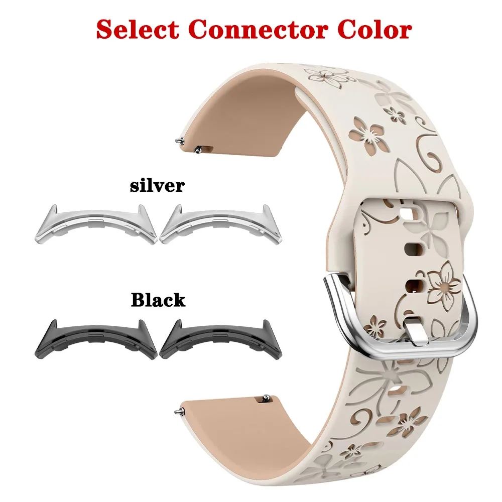 Laser Engraved Breathable Silicone Watch Band - Soft Replacement Wristband