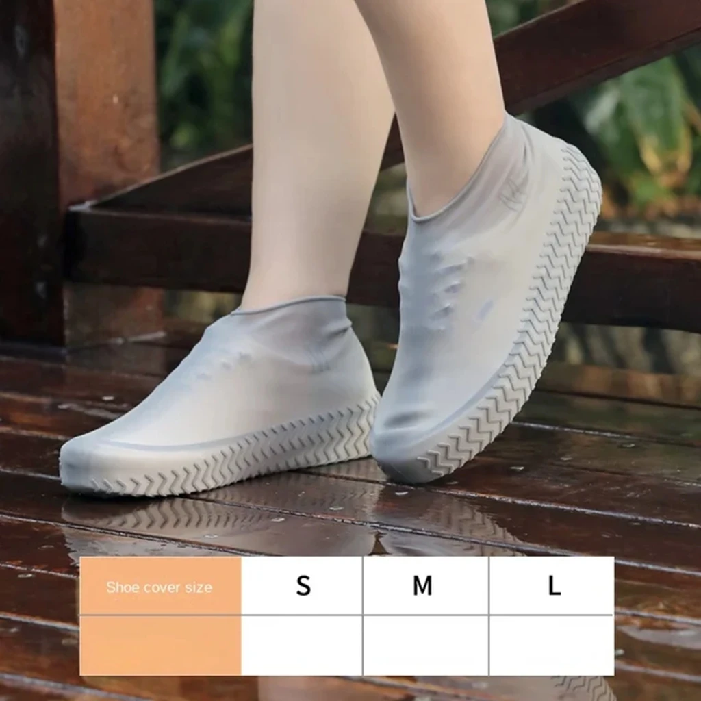 Waterproof Reusable Silicone Rain Boot Covers - Outdoor Overshoes 1 Pair