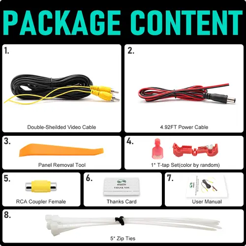 GreenYi Upgraded Double-Shielded RCA Video Cable for Monitor and Backup Rear View Camera Connection 6m 10m 15m 20m AV Extension - Image 6