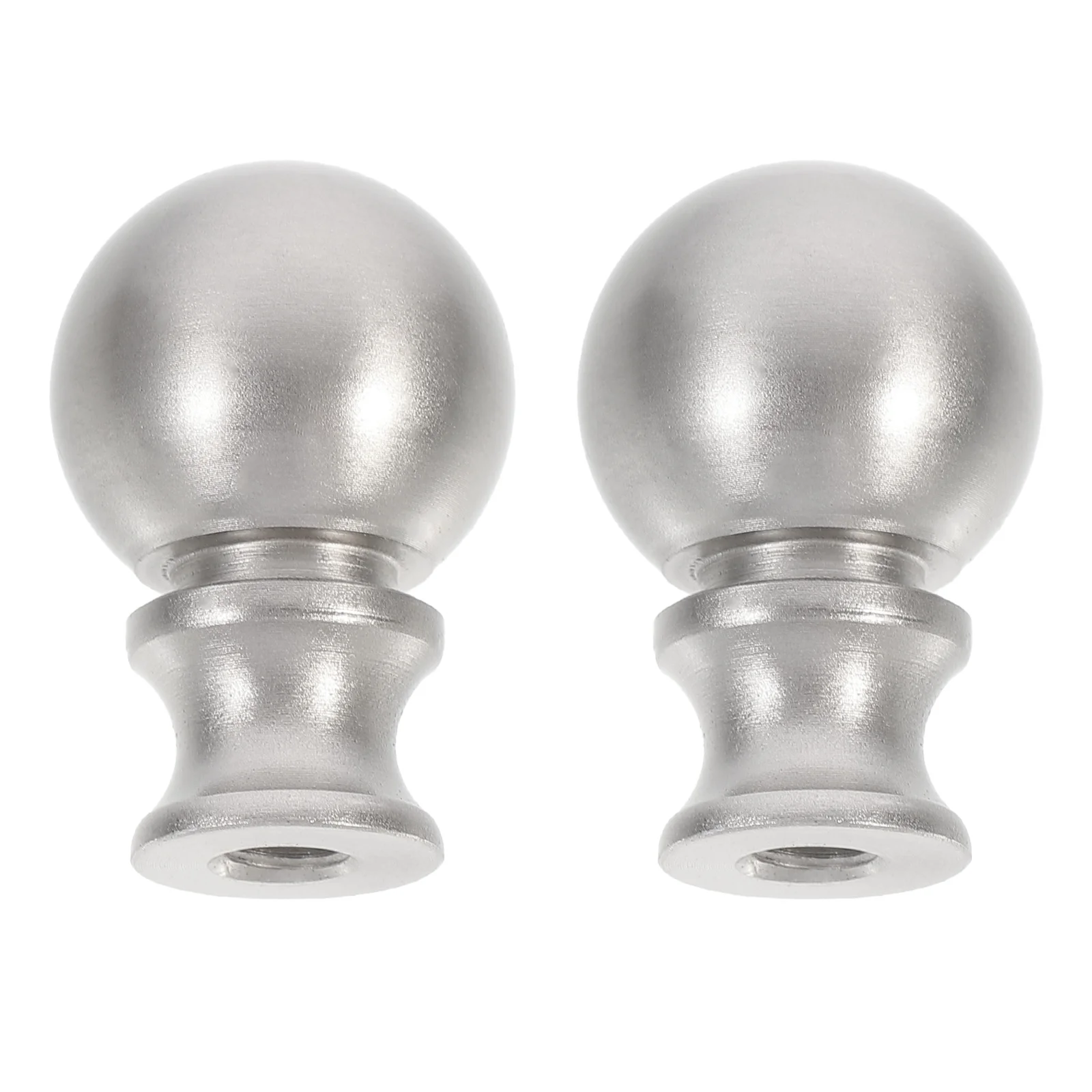 

2Pcs Floor Light Screw Caps Table Lamp Lighting Accessories Lamp Finial Silver