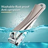 Foldable Portable Stainless Steel Nail Toe Cutter Trimmer Scissor Anti-nail Splash Bevel Cut Design Manicure Pedicure Tools 5