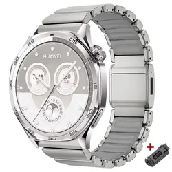 Luxury 22mm Alloy Metal Bracelet Strap - GT6 Pro - GT5 Pro 46mm (Ti Gray)