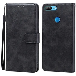 Leather Wallet Flip Cover for Honor 9 Lite - Elegant and Durable Phone Case (Black)
