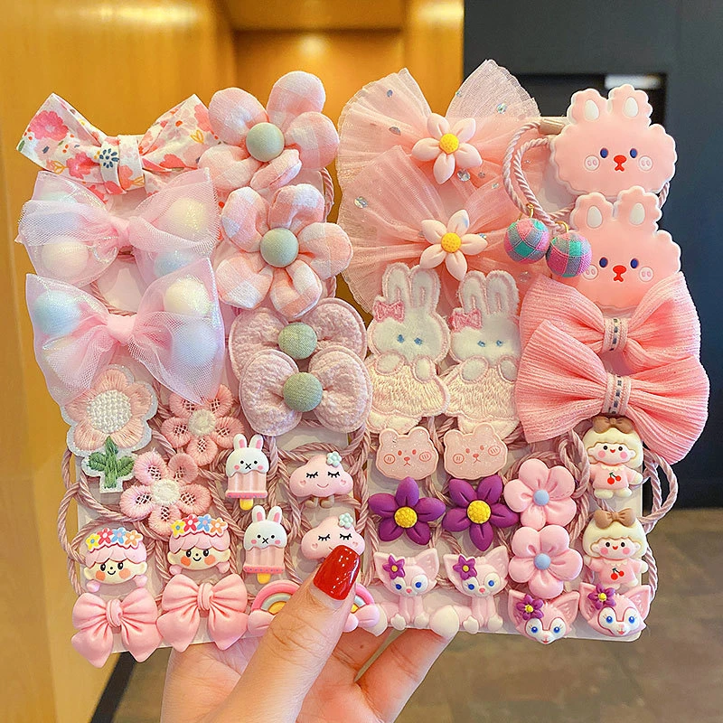 Hot INS 20Pcs Per Bag Tie Children Head Rope Cute Little Girl Princess