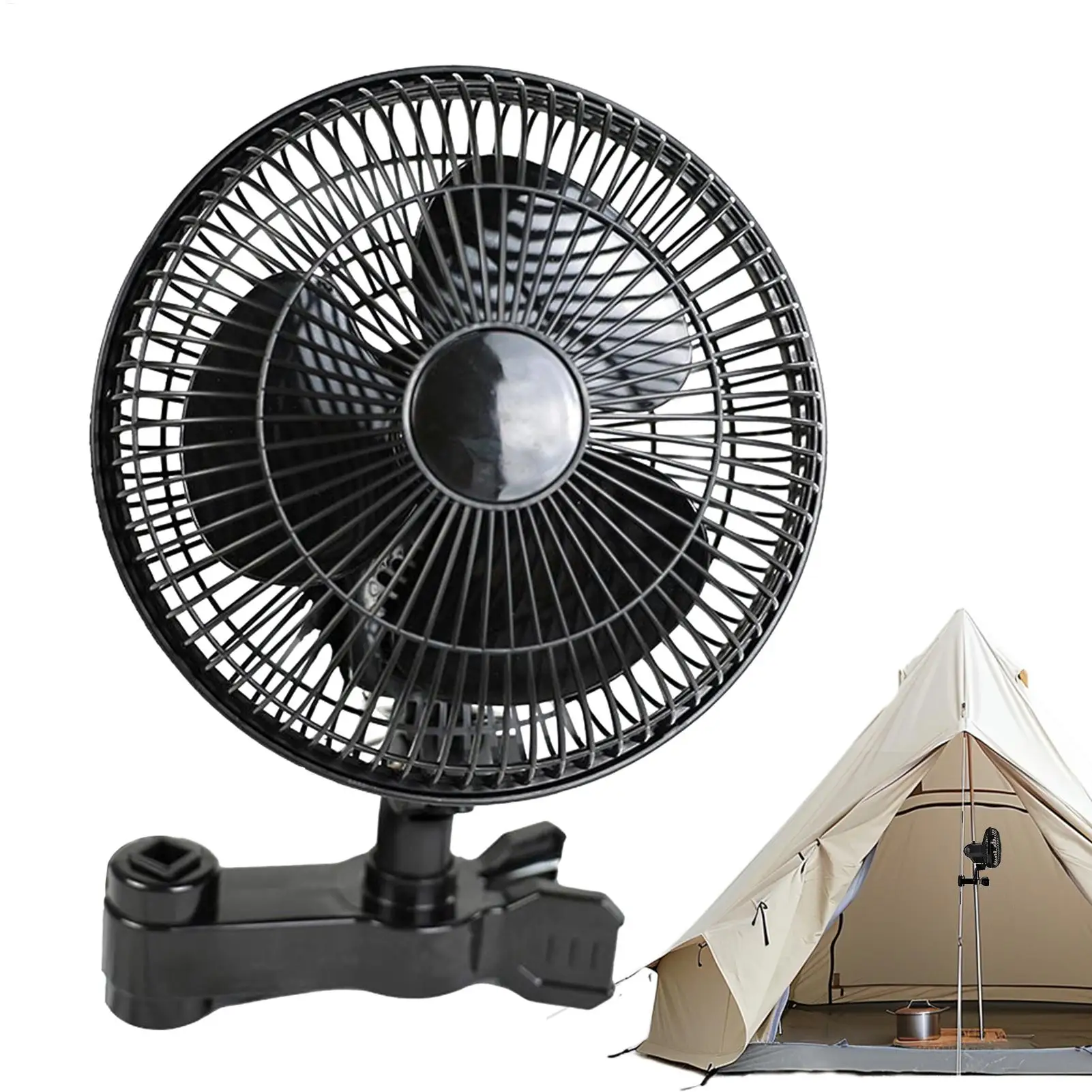 Swivelling Grow Tent Clip Fan Quiet Oscillating Ventilation for Hydroponics Circulation Cooling Greenhouses