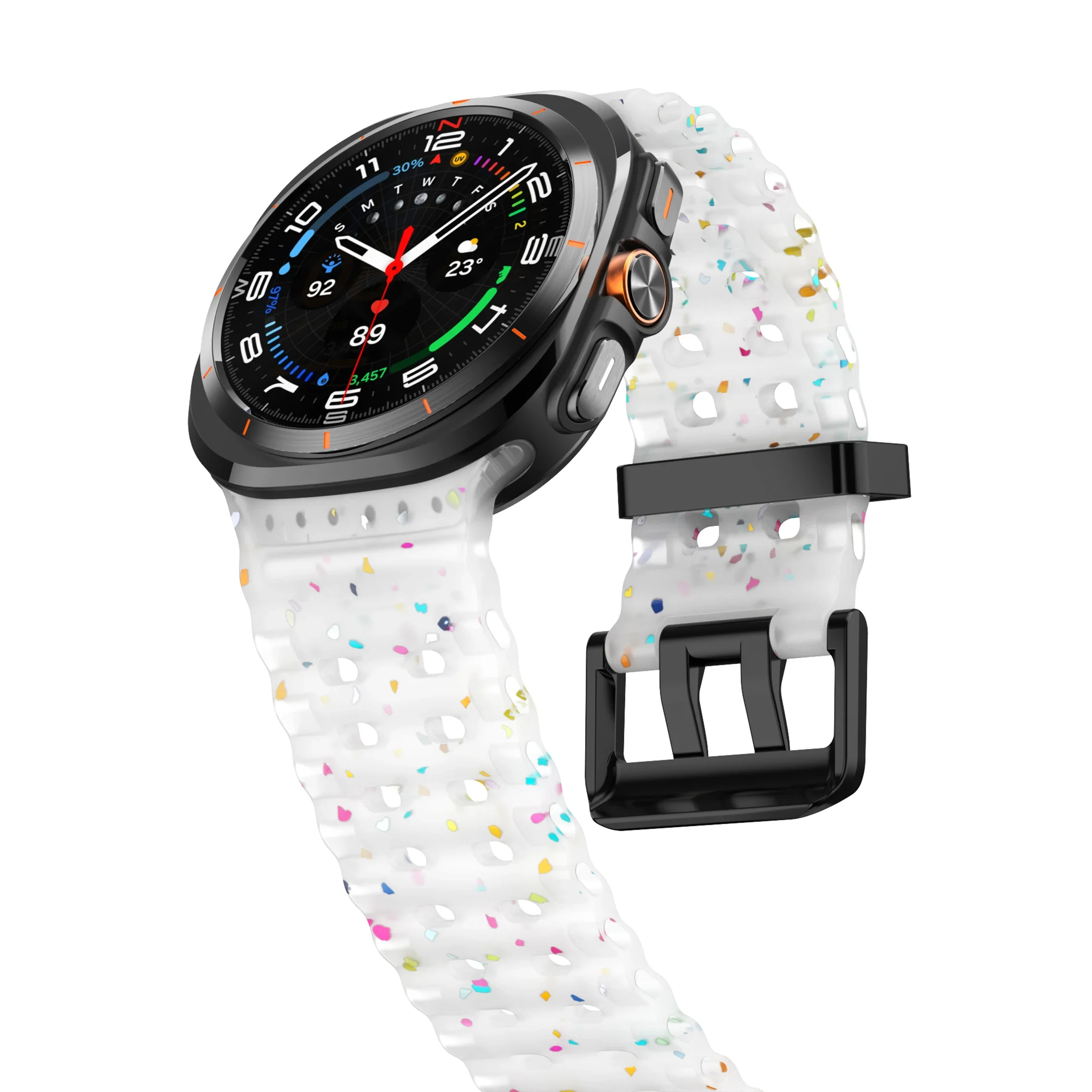 Luminous Silicone Strap Bracelet for Smartwatches - Universal Fit for Men and Women