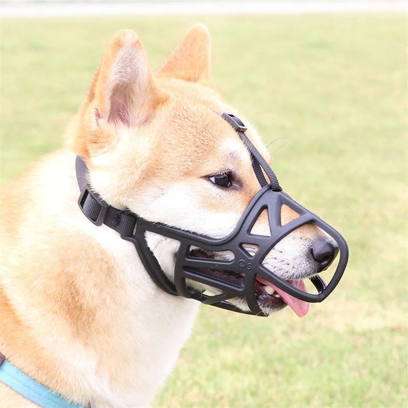 1PC Pet Dog Adjustable Mask Bark Bite Mesh Mouth Muzzle Grooming Anti Stop Chewing Hound Training Tool Anti-bite E11444