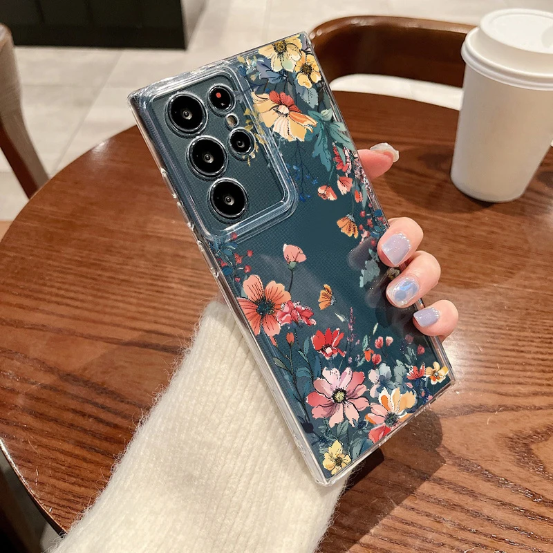 Floral Artistic Soft TPU Phone Case Cover