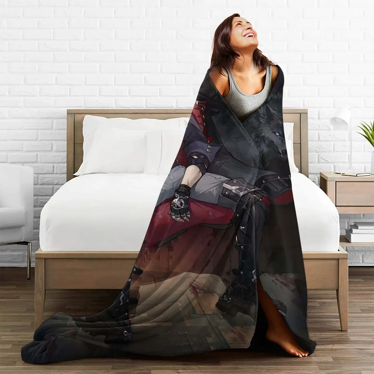 Genshin Impact Wriothesley Risley Blankets Flannel Super Soft Sofa Throw Blankets For Home Bedroom Outdoor Throws Bedspread 5