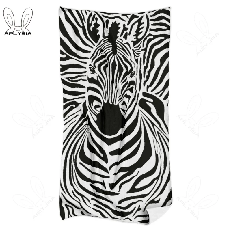 Animal Seamless Leopard Skin Texture Sport Towels Large Size Python Snake Tiger Zebra Colored Fish Scales Face Towel for Beach