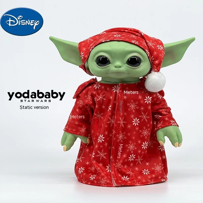 

27cm New Disney Yoda Character Grogu Action Figure Toy Kawai Yoda Baby Star Wars Cartoon Doll Ornaments Children Christmas Gift