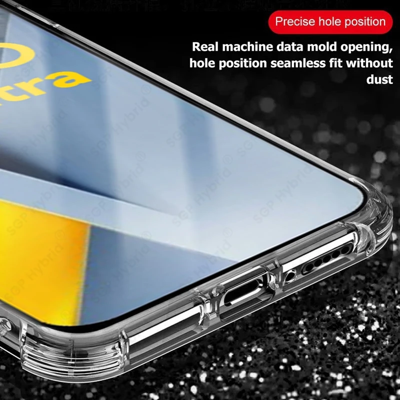 Luxury Shockproof Transparent Soft Bumper Case Cover in Clear