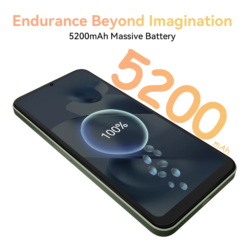 Cubot Note 40 Smartphone, 12GB RAM (6GB+6GB Extended) + 256GB ROM, 50MP Main Camera, 6.56" 90Hz Display, 5200mAh Battery, GPS 5
