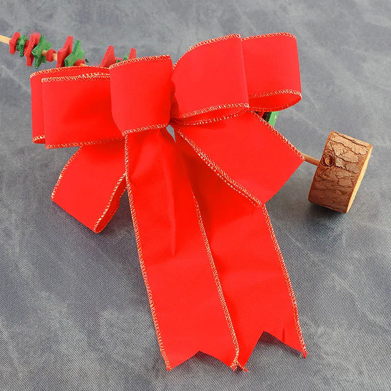 (1PCS/bag)21.33X24.85Cm Large Red Bow Christmas Tree, New Year's Celebration and Happy Reunion with Matching