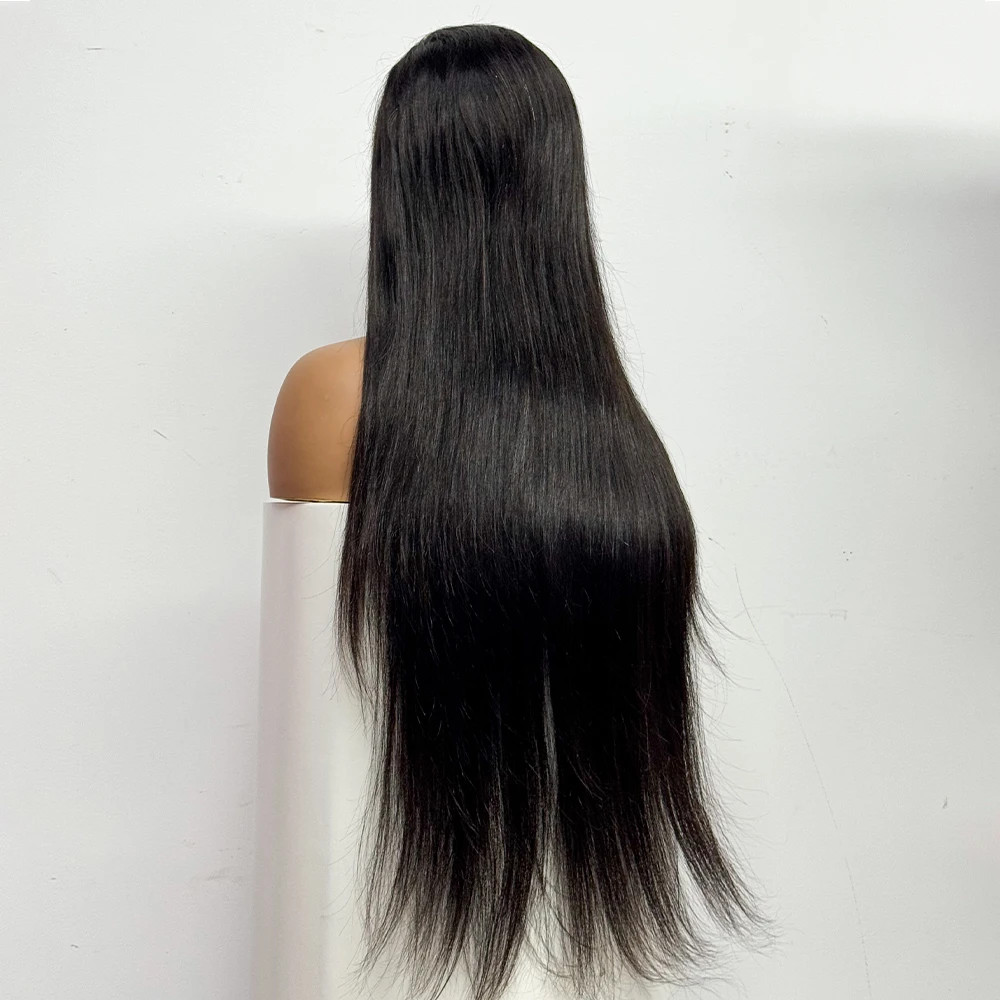 250% Density Long Length 32inches Straight Human Hair Wigs 13x4 Transparent Lace Frontal Human Hair Wigs Soft Hair For Women