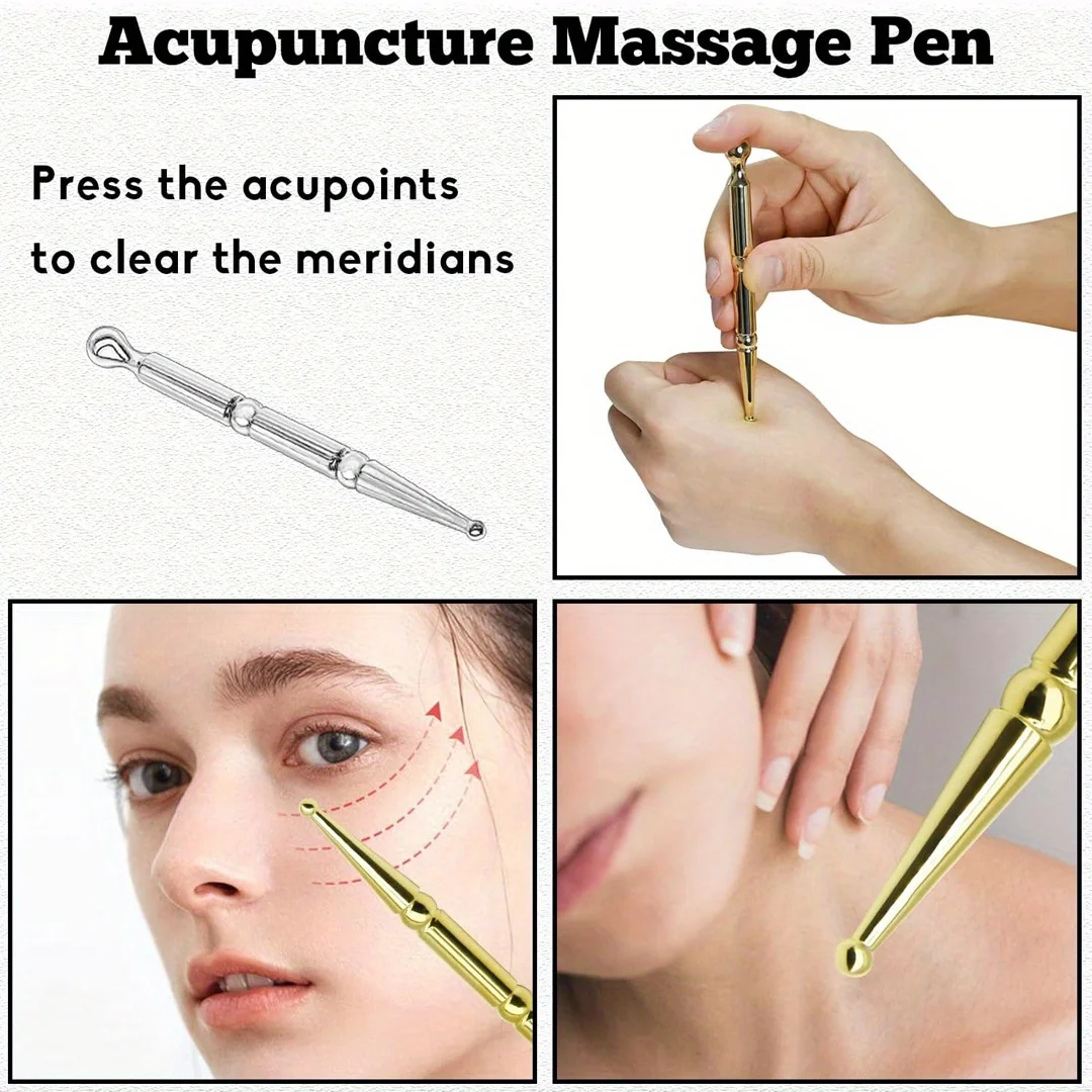 Acupuncture Pen Reflexology Tools Acupressure Pen Stainless Steel Massage Pen Reflexology Pressing Point Massager Tool For Body