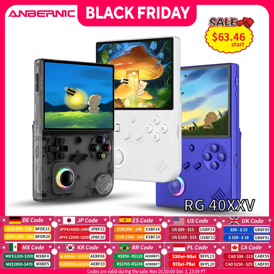 ANBERNIC RG 40XXV Retro Handheld Game Console 4.0 inch IPS Screen