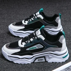 Men's Platform Jogging Shoes 2023 Summer Breathable Mesh Sports Youth Increase Fashion Man Running Sneakers Male Trainers Spring