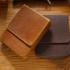 Vintage Genuine Leather Pen Pouch Case with 6 Slots Removable Pen Tray Holder Retro Pen Bags High-end School Office Supplies 1